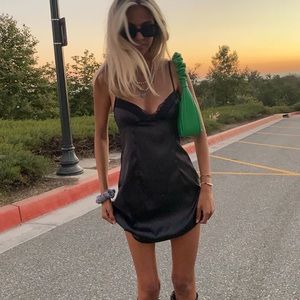 Dale Mini Dress Black - US 8 / Black Princess Polly black slip dress